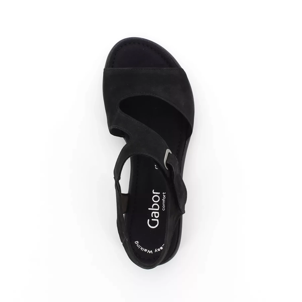 Image (6) de la chaussures Gabor - Sandales et Nu-Pieds Noir en Cuir nubuck