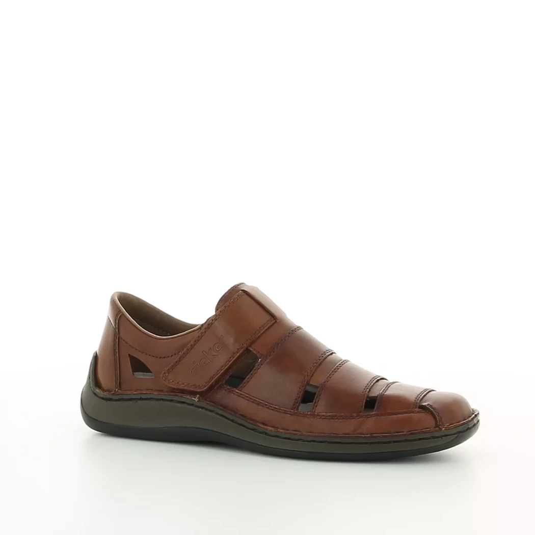 Image (1) de la chaussures Rieker - Sandales et Nu-Pieds Cuir naturel / Cognac en Cuir