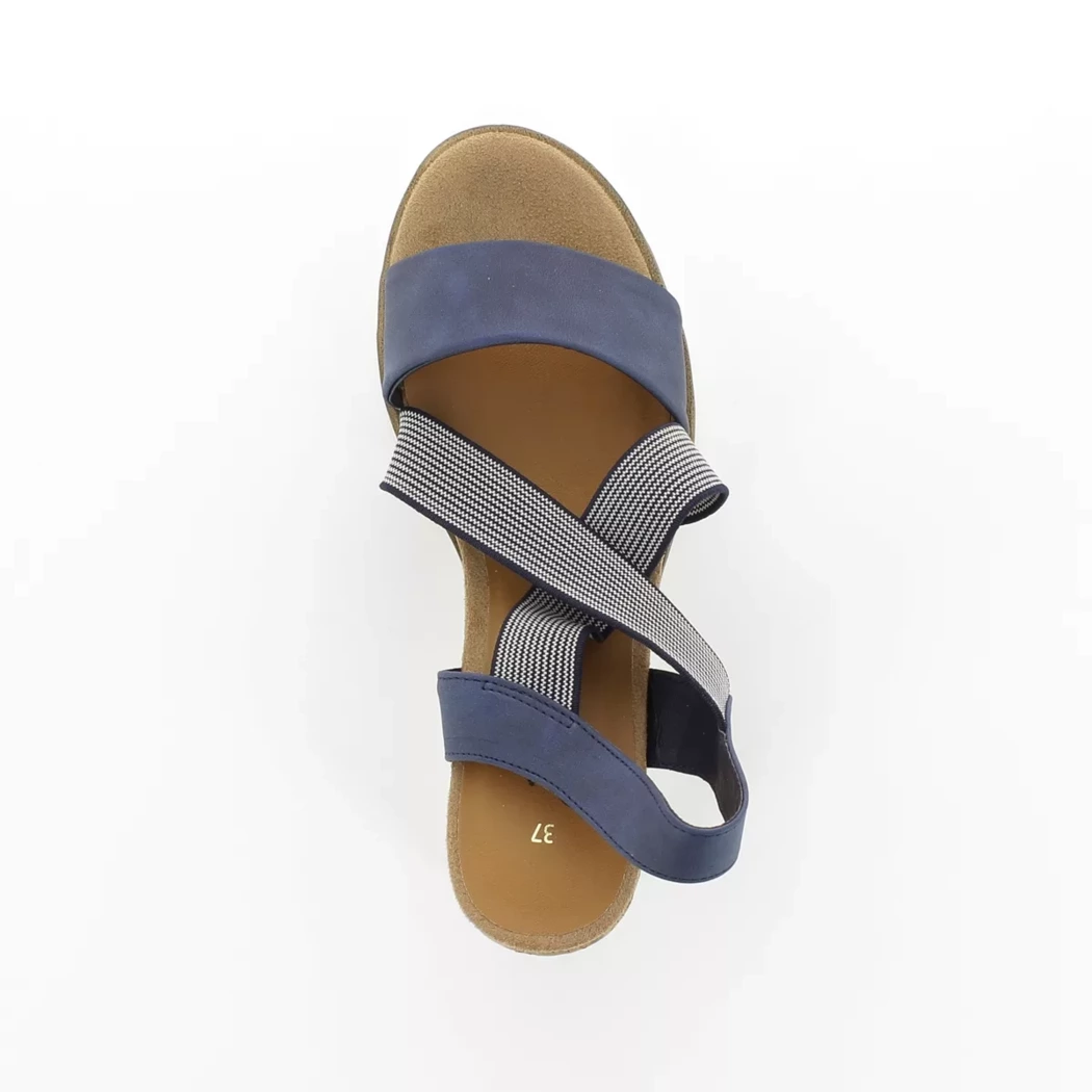 Image (6) de la chaussures Jane Klain - Sandales et Nu-Pieds Bleu en Cuir synthétique