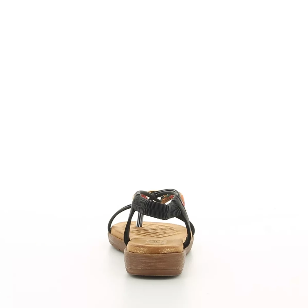 Image (3) de la chaussures Double Heart - Sandales et Nu-Pieds Noir en Textile