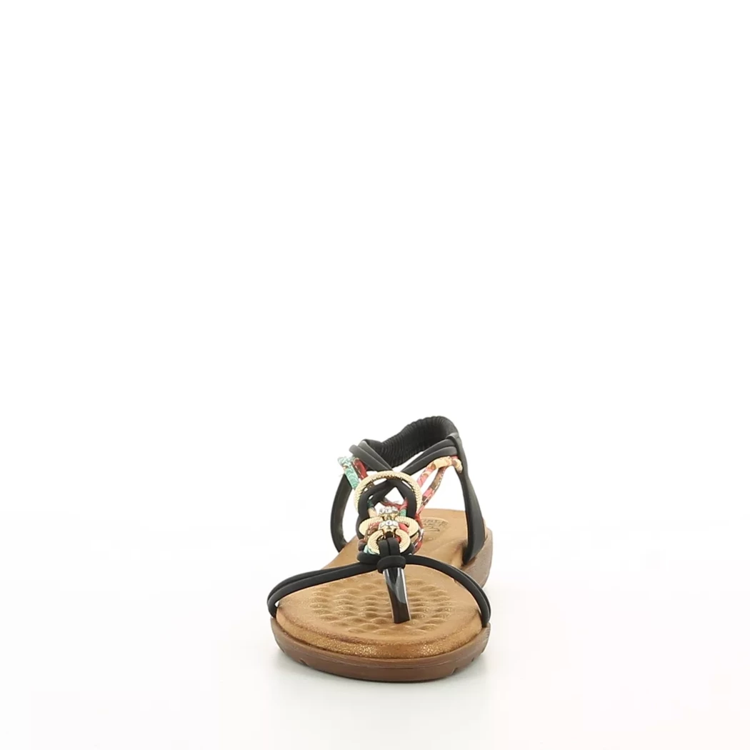 Image (5) de la chaussures Double Heart - Sandales et Nu-Pieds Noir en Textile