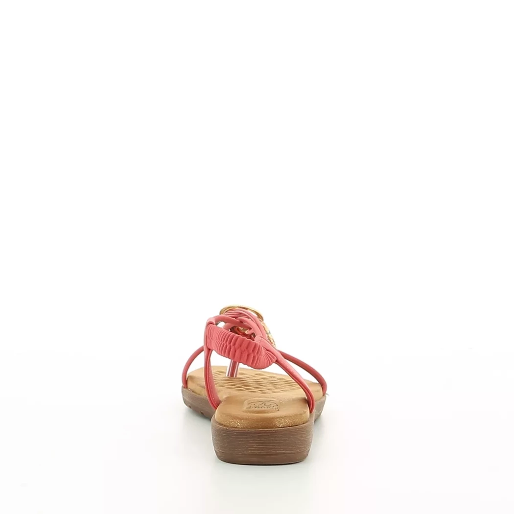 Image (3) de la chaussures Double Heart - Sandales et Nu-Pieds Rouge en Textile