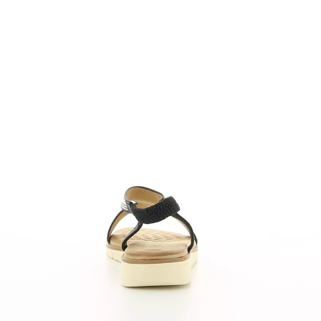 Image (3) de la chaussures Double Heart - Sandales et Nu-Pieds Noir en Cuir synthétique