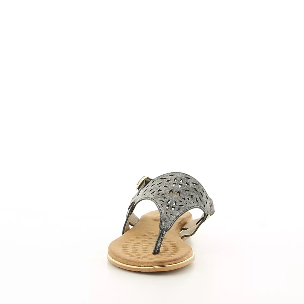 Image (5) de la chaussures Double Heart - Sandales et Nu-Pieds Or / Bronze / Platine en Cuir synthétique