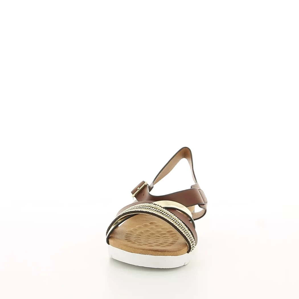 Image (5) de la chaussures Double Heart - Sandales et Nu-Pieds Cuir naturel / Cognac en Cuir synthétique