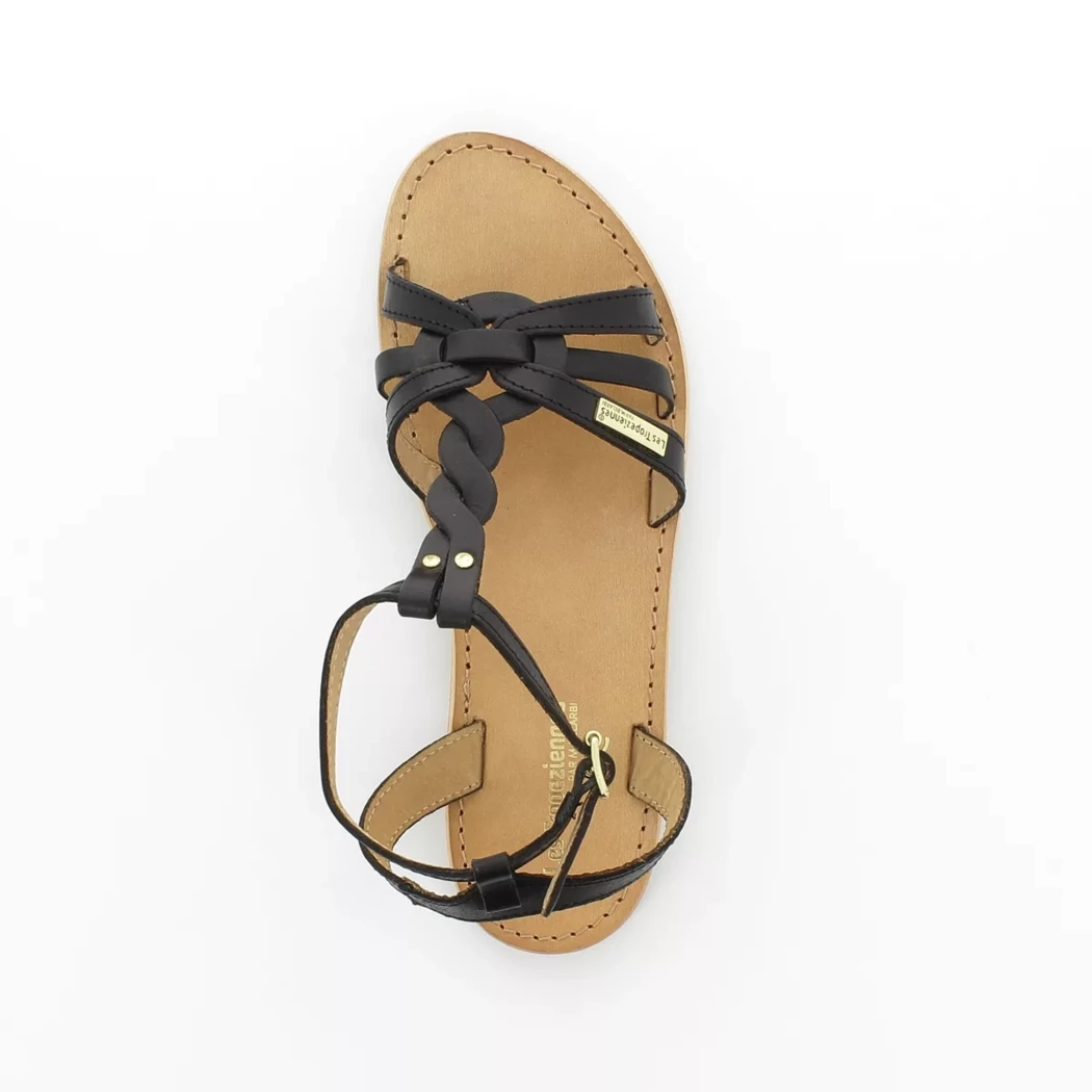 Image (6) de la chaussures Les Tropeziennes - Sandales et Nu-Pieds Noir en Cuir