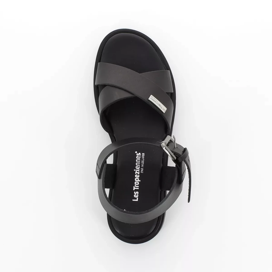 Image (6) de la chaussures Les Tropeziennes - Sandales et Nu-Pieds Noir en Cuir