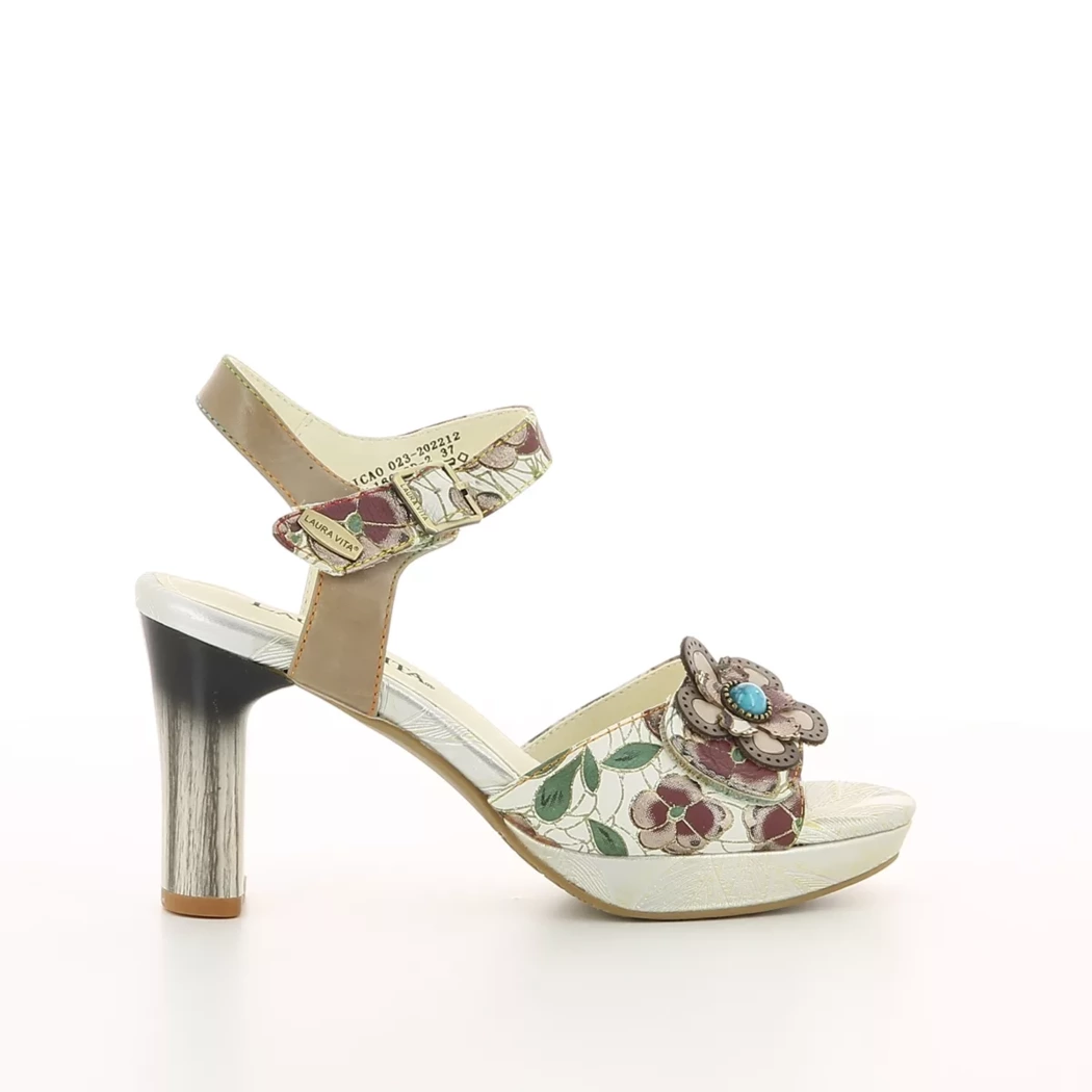 Image (2) de la chaussures Laura Vita - Sandales et Nu-Pieds Or / Bronze / Platine en Cuir