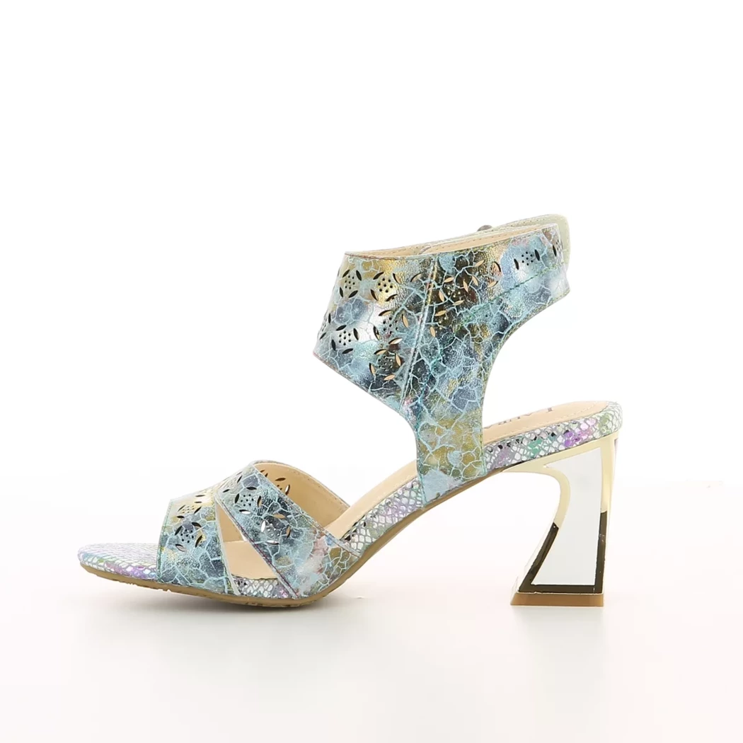Image (4) de la chaussures Laura Vita - Sandales et Nu-Pieds Bleu en Cuir