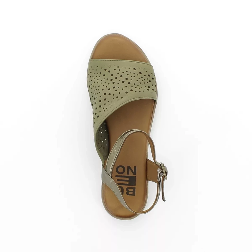 Image (6) de la chaussures Bueno - Sandales et Nu-Pieds Vert en Cuir