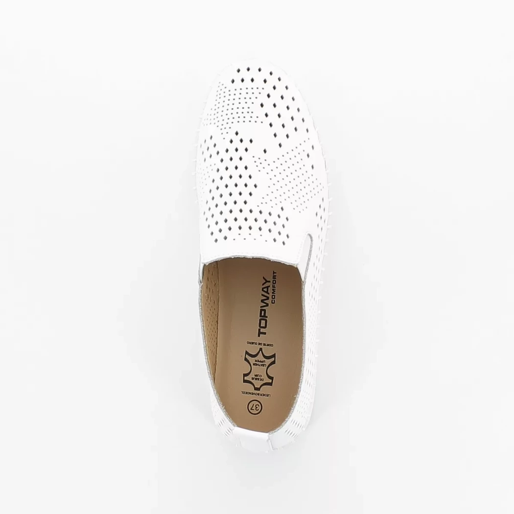 Image (6) de la chaussures Topway confort - Mocassins Blanc en Cuir