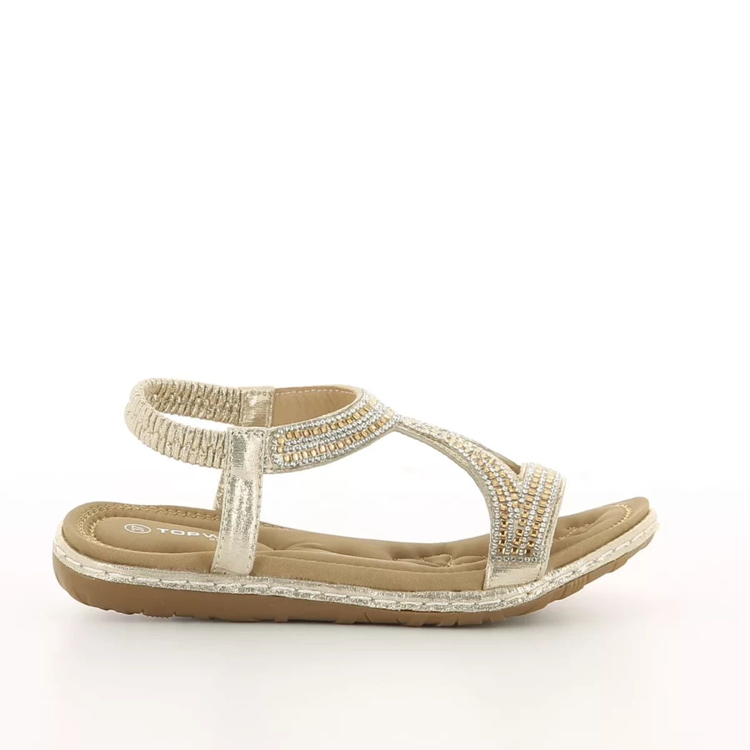 Image (2) de la chaussures Topway confort - Sandales et Nu-Pieds Or / Bronze / Platine en Textile