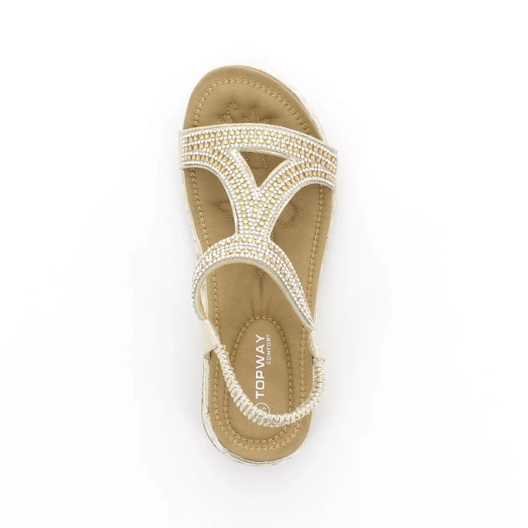 Image (6) de la chaussures Topway confort - Sandales et Nu-Pieds Or / Bronze / Platine en Textile