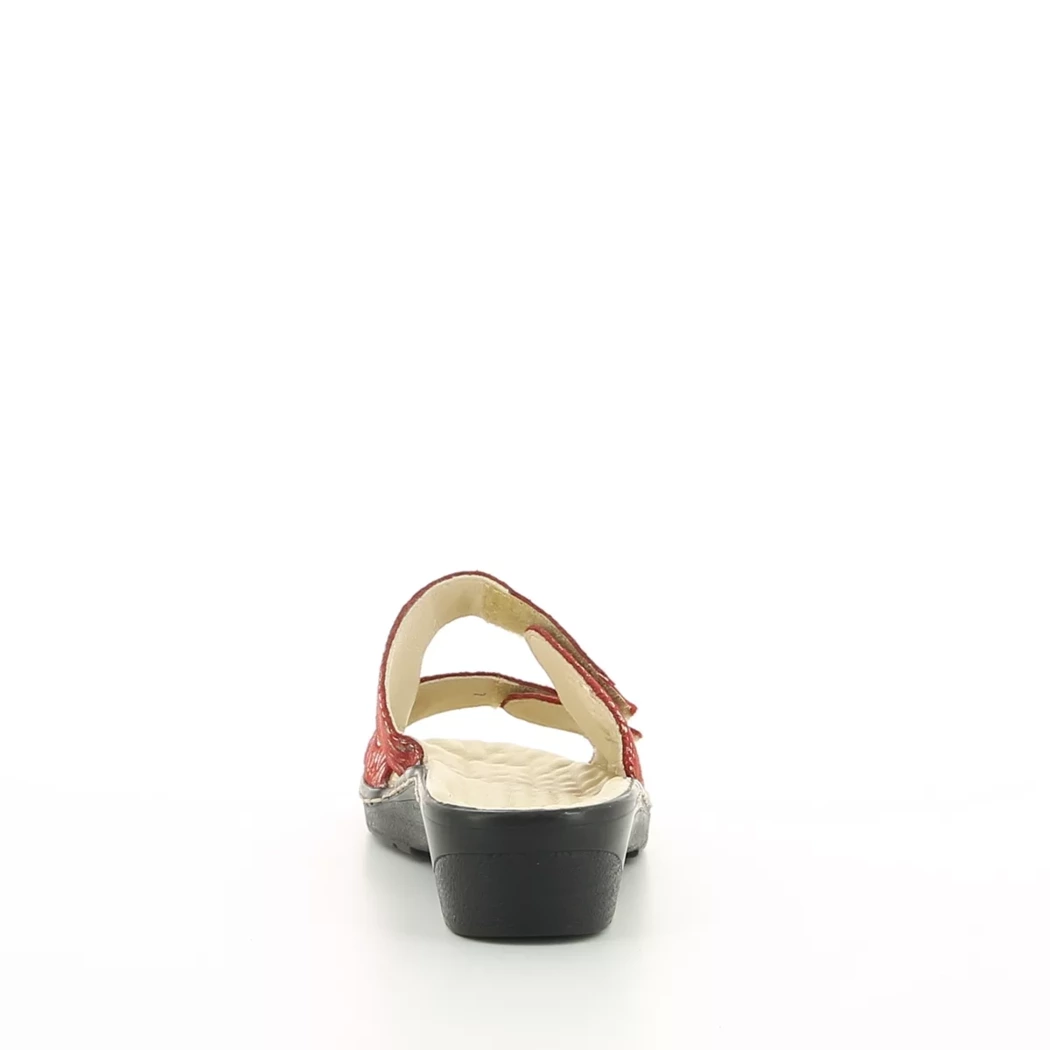 Image (3) de la chaussures Inea - Mules et Sabots Rouge en Cuir nubuck