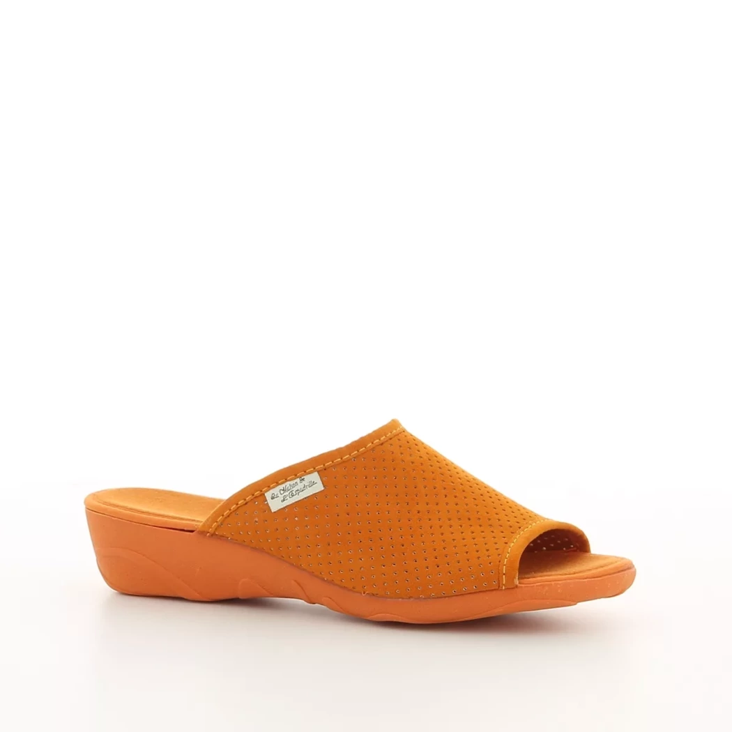 Image (1) de la chaussures La Maison de l'Espadrille - Pantoufles et Chaussons Orange en Cuir synthétique