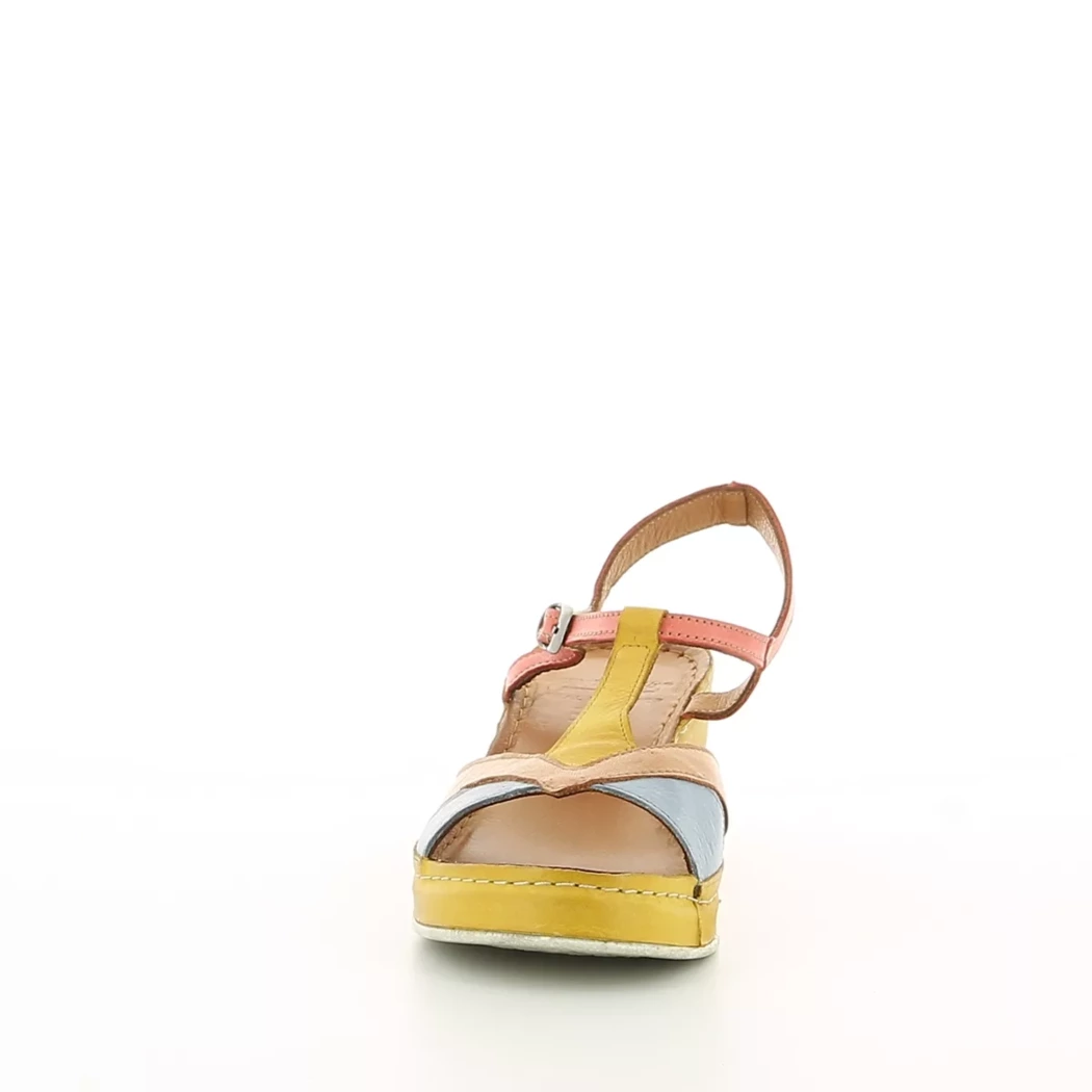 Image (5) de la chaussures Karyoka - Sandales et Nu-Pieds Jaune en Cuir