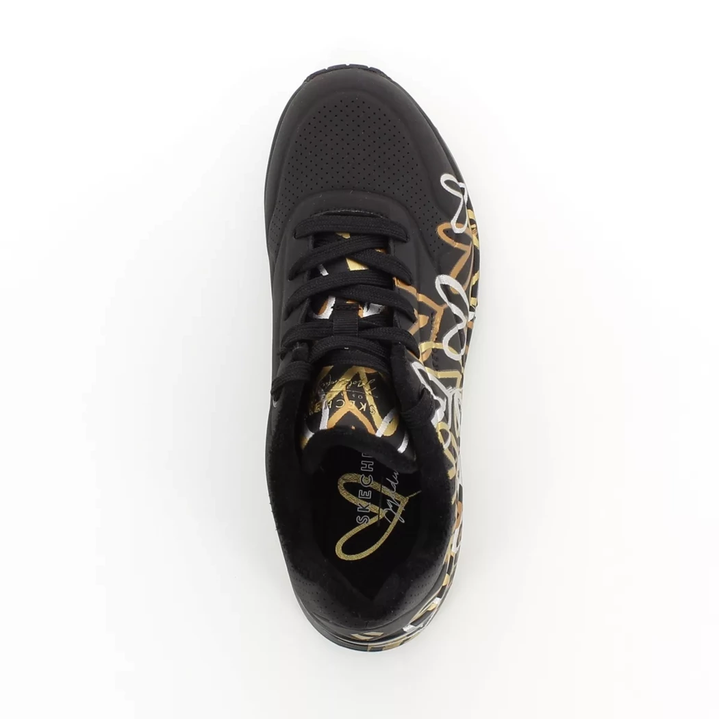 Image (6) de la chaussures Skechers - Baskets Noir en Cuir synthétique