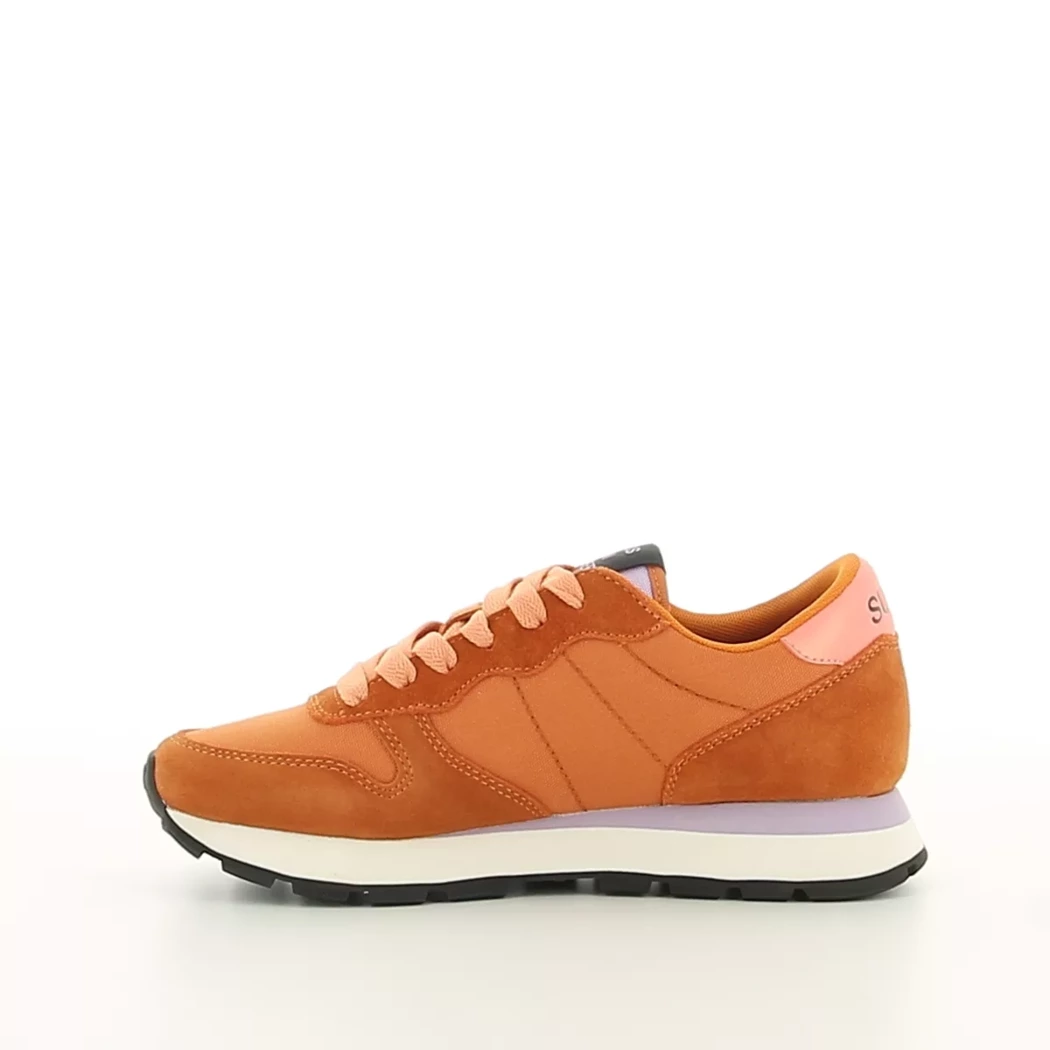 Image (4) de la chaussures Sun68 - Baskets Orange en Cuir nubuck
