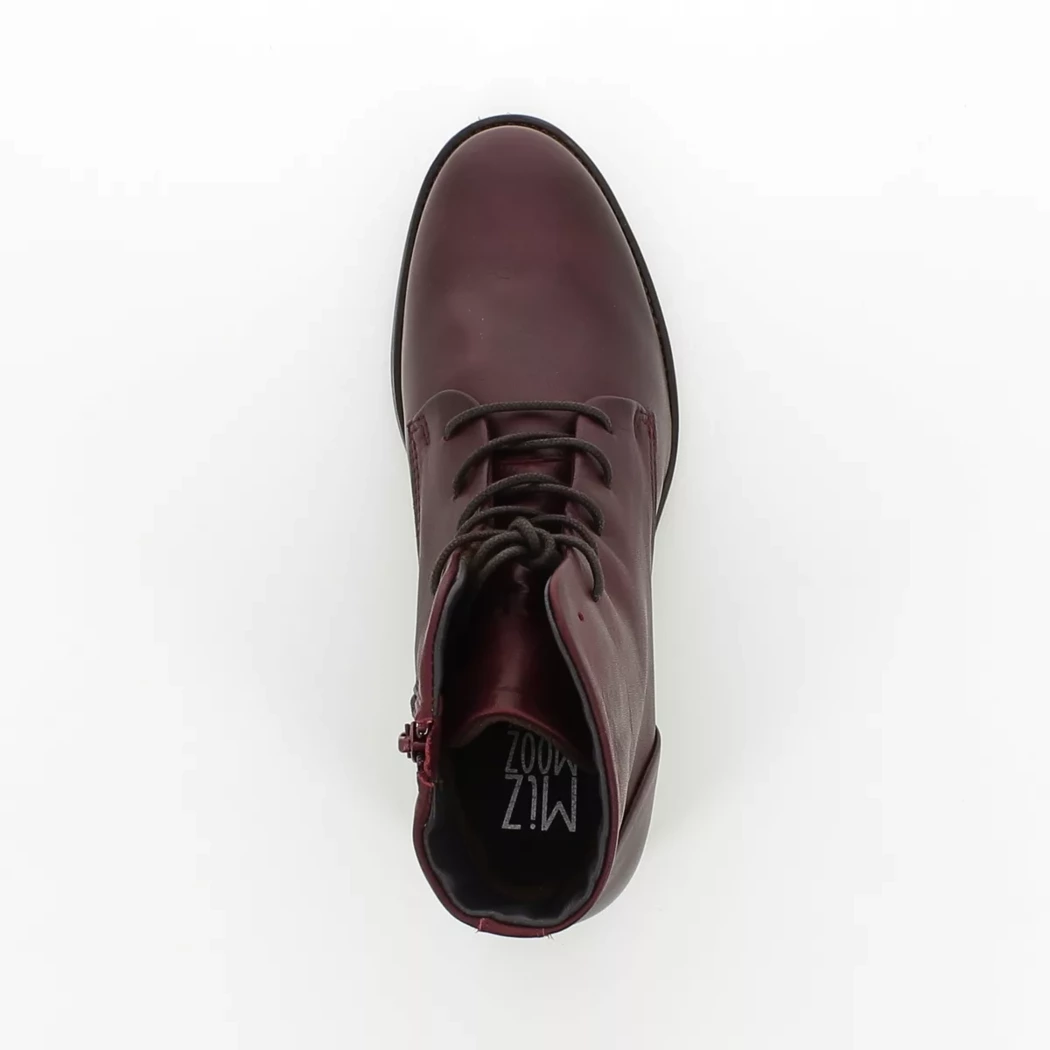 Image (6) de la chaussures Miz Mooz - Bottines Bordeaux en Cuir