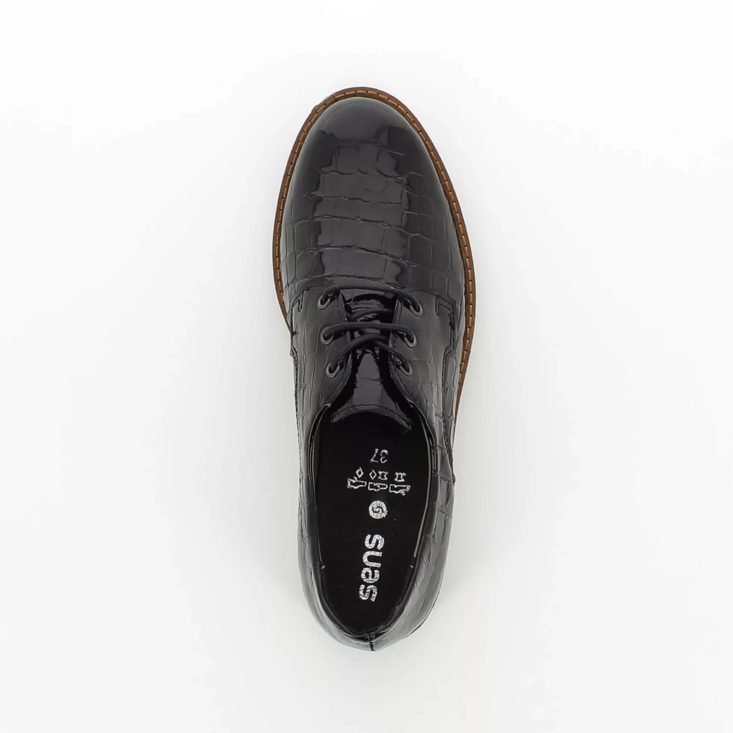 Image (6) de la chaussures Sens - Chaussures à lacets Noir en Cuir vernis