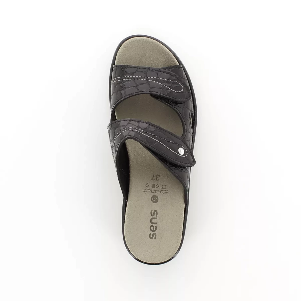 Image (6) de la chaussures Sens - Mules et Sabots Noir en Cuir vernis