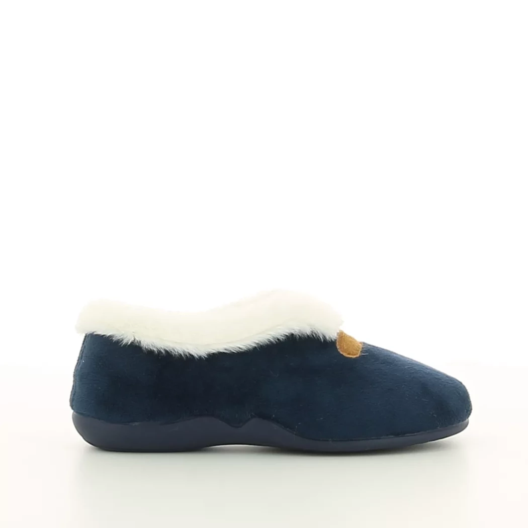 Image (2) de la chaussures Comfort Plus - Pantoufles et Chaussons Bleu en Textile