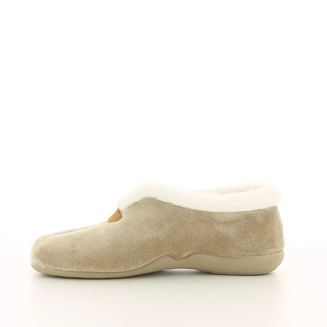 Image (4) de la chaussures Comfort Plus - Pantoufles et Chaussons Beige en Textile