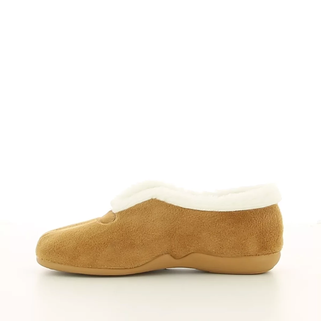 Image (4) de la chaussures Comfort Plus - Pantoufles et Chaussons Cuir naturel / Cognac en Textile