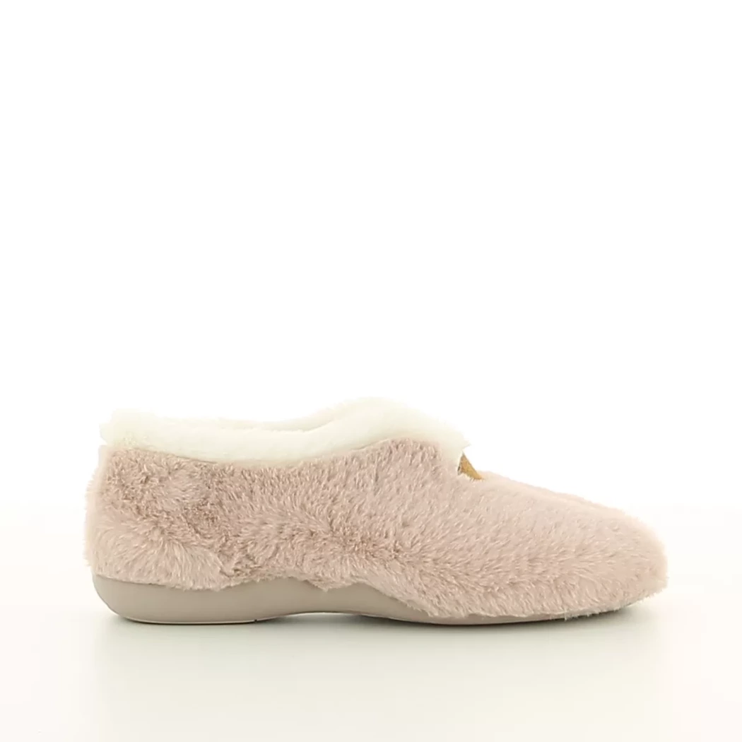 Image (2) de la chaussures Comfort Plus - Pantoufles et Chaussons Rose en Textile