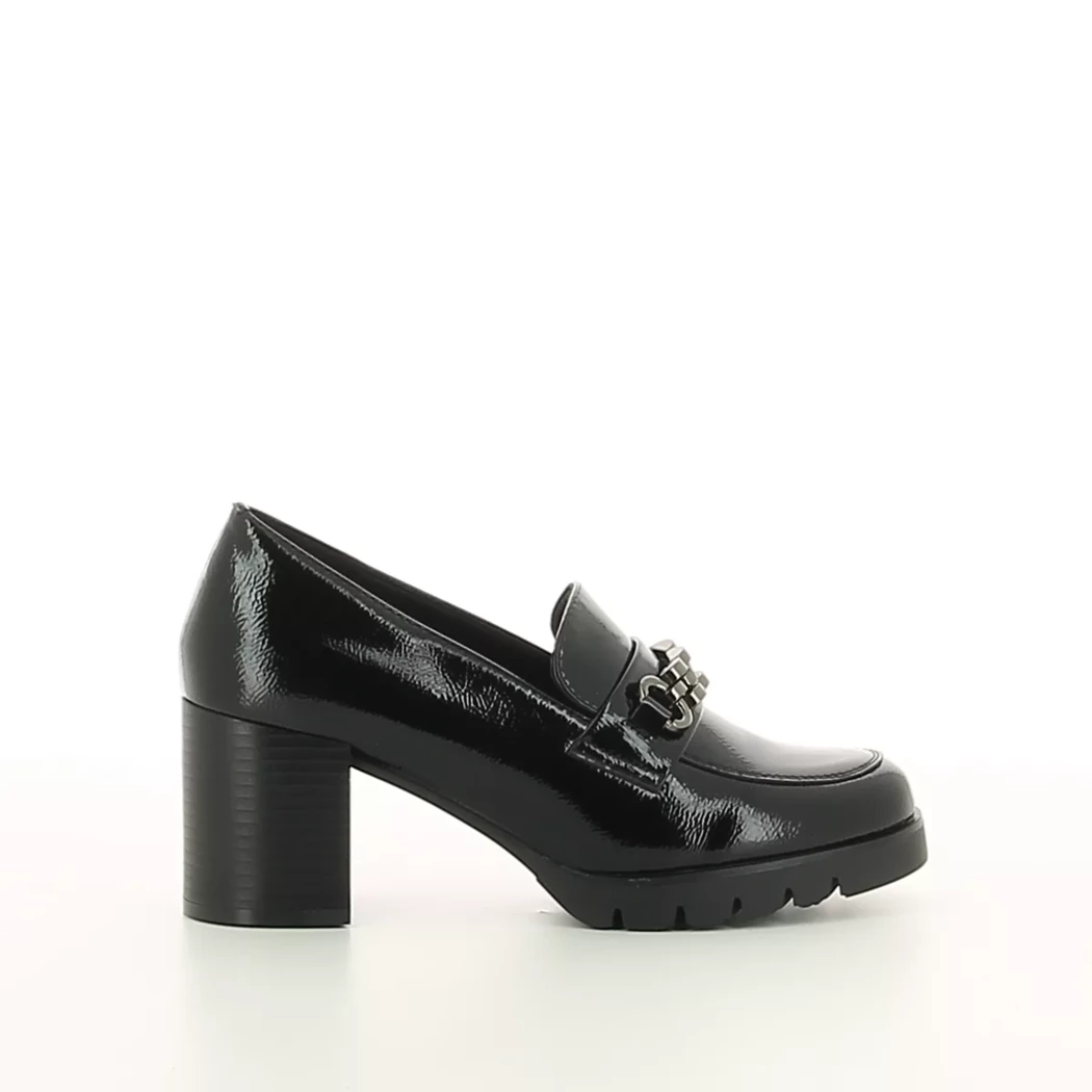 Image (2) de la chaussures Double Heart - Mocassins Noir en Cuir vernis