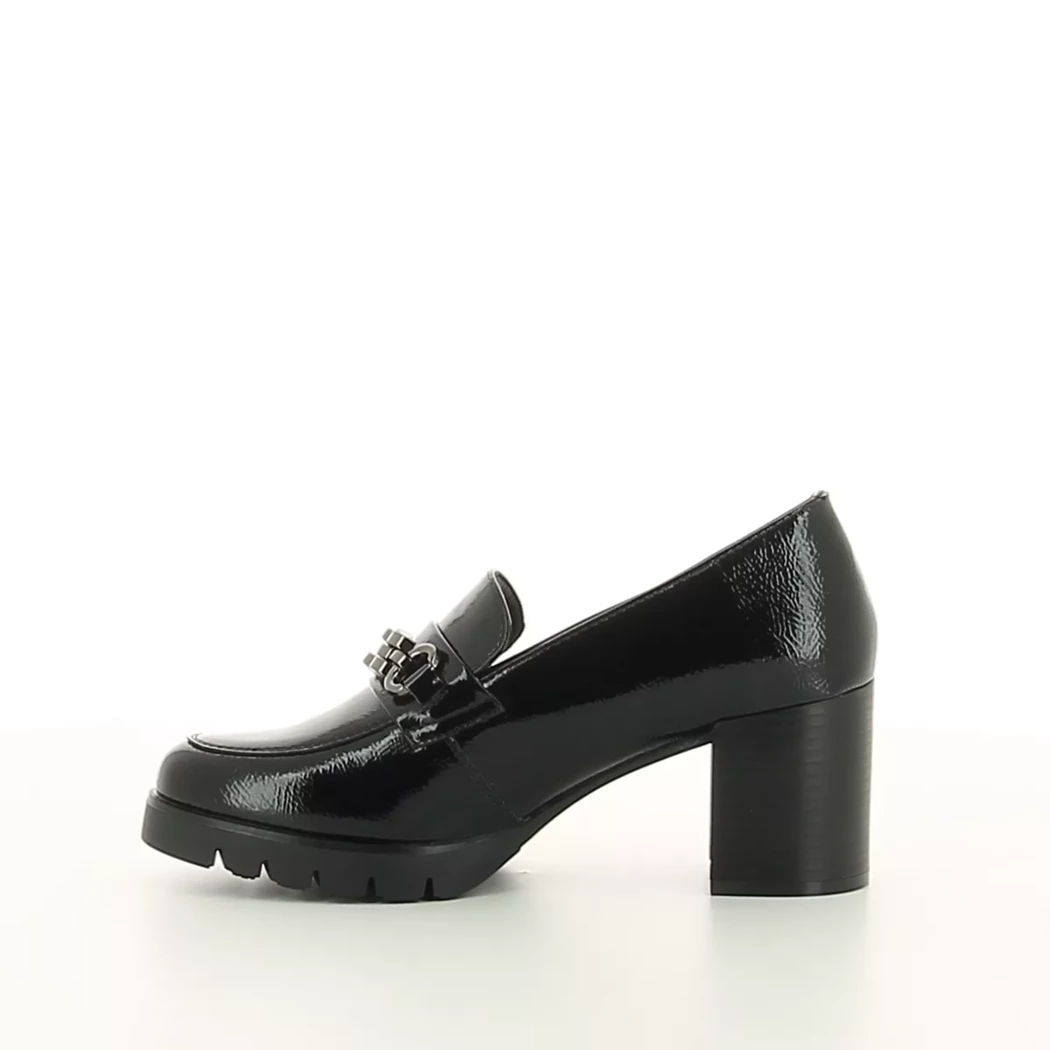 Image (4) de la chaussures Double Heart - Mocassins Noir en Cuir vernis