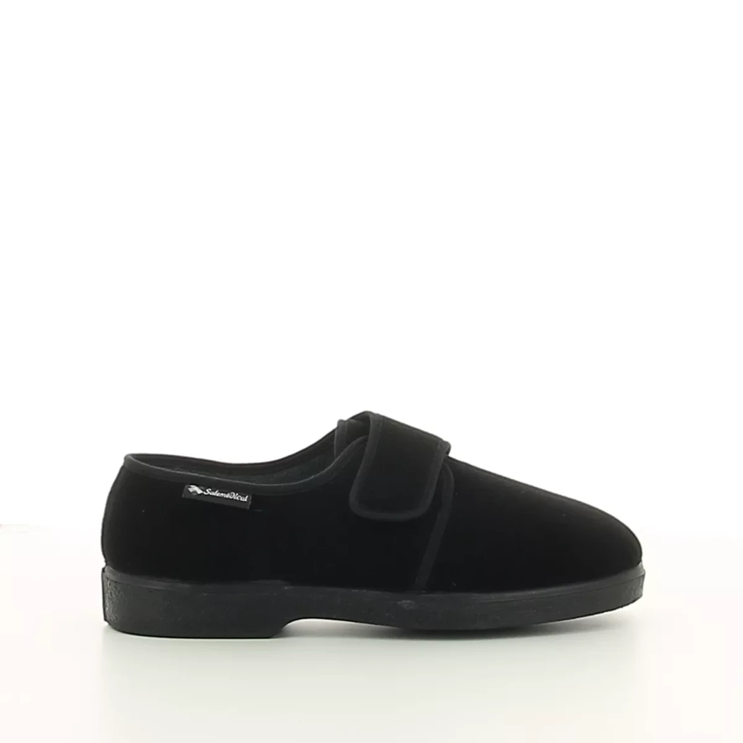 Image (2) de la chaussures Salemedical - Pantoufles et Chaussons Noir en Textile