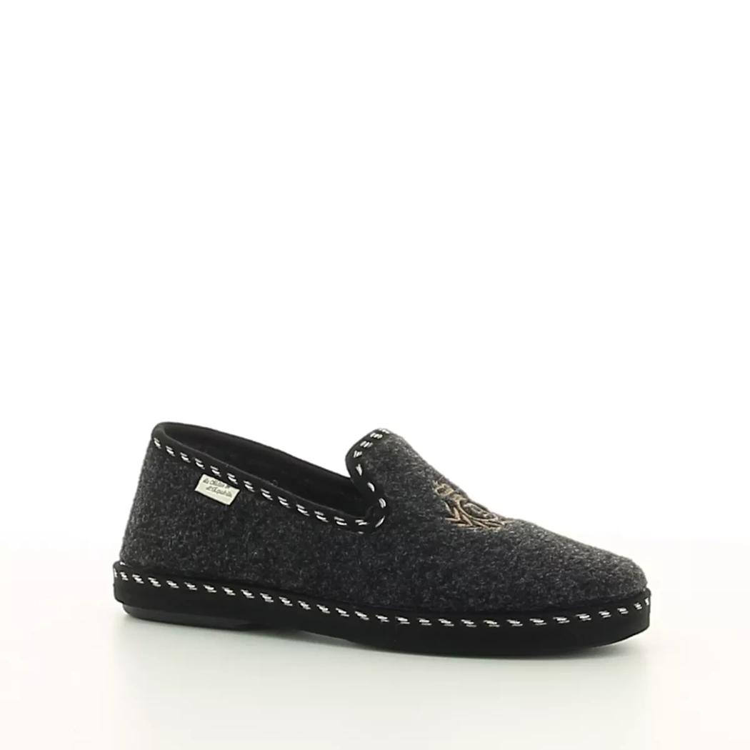 Image (1) de la chaussures La Maison de l'Espadrille - Pantoufles et Chaussons Noir en Textile
