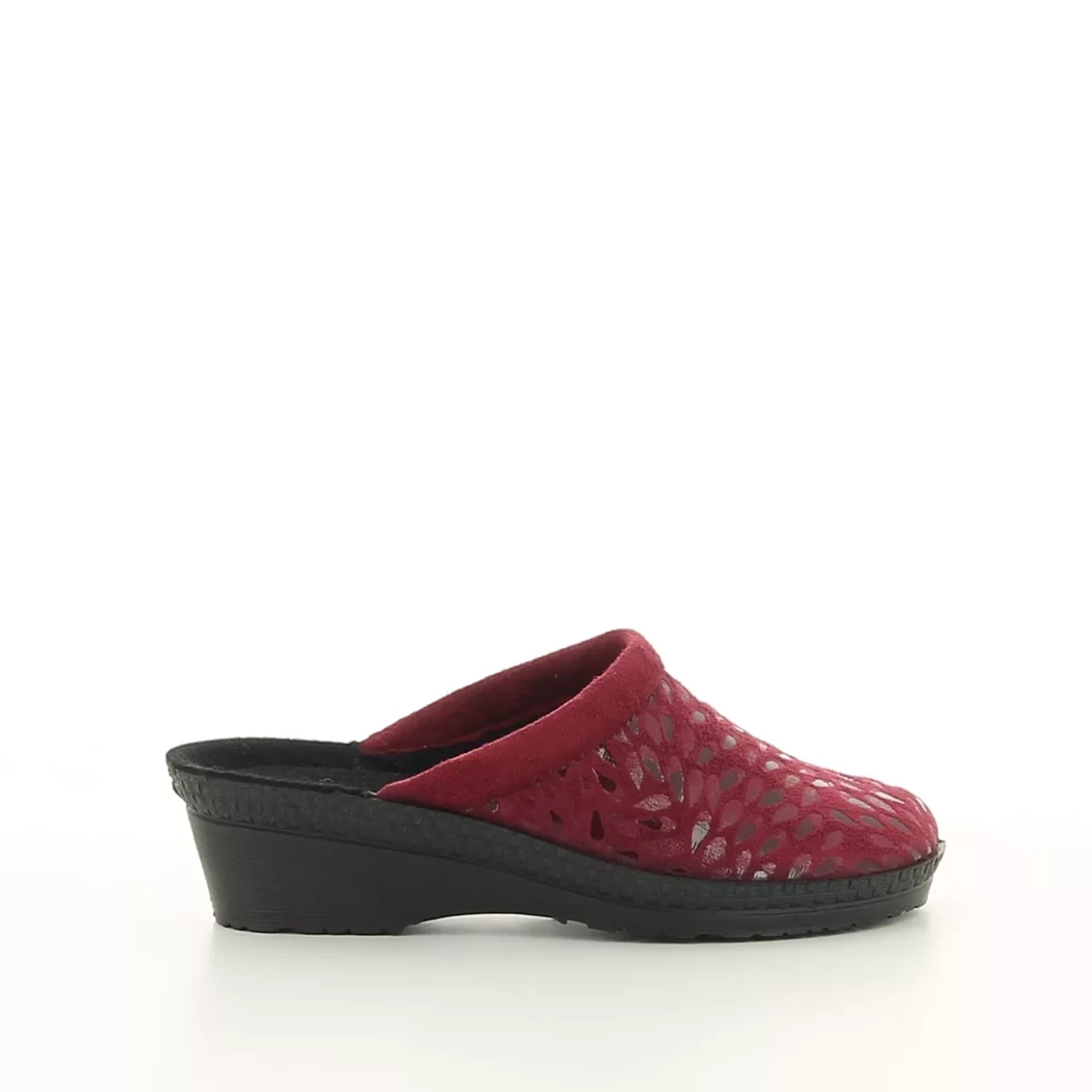 Image (2) de la chaussures Rohde - Pantoufles et Chaussons Rouge en Cuir synthétique