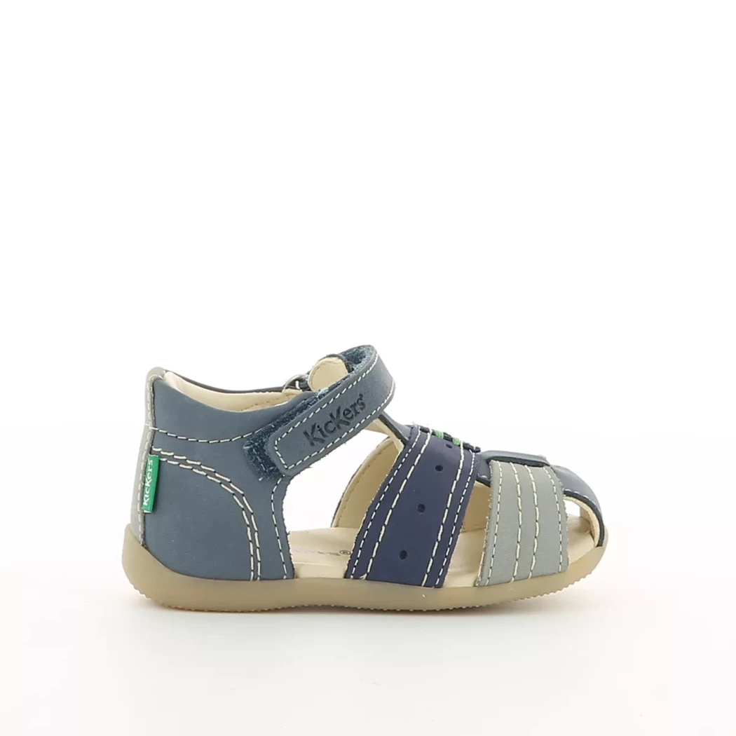 Image (2) de la chaussures Kickers - Sandales et Nu-Pieds Bleu en Cuir nubuck