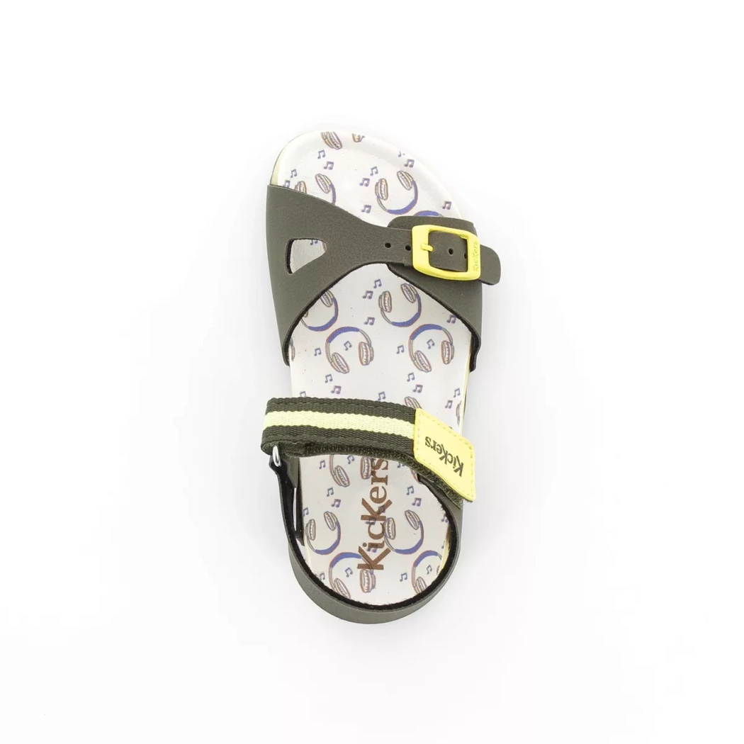 Image (6) de la chaussures Kickers - Sandales et Nu-Pieds Vert en Cuir synthétique