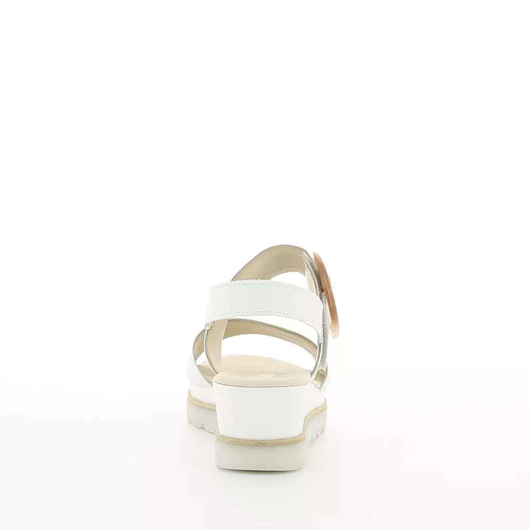 Image (3) de la chaussures Gabor - Sandales et Nu-Pieds Blanc en Cuir