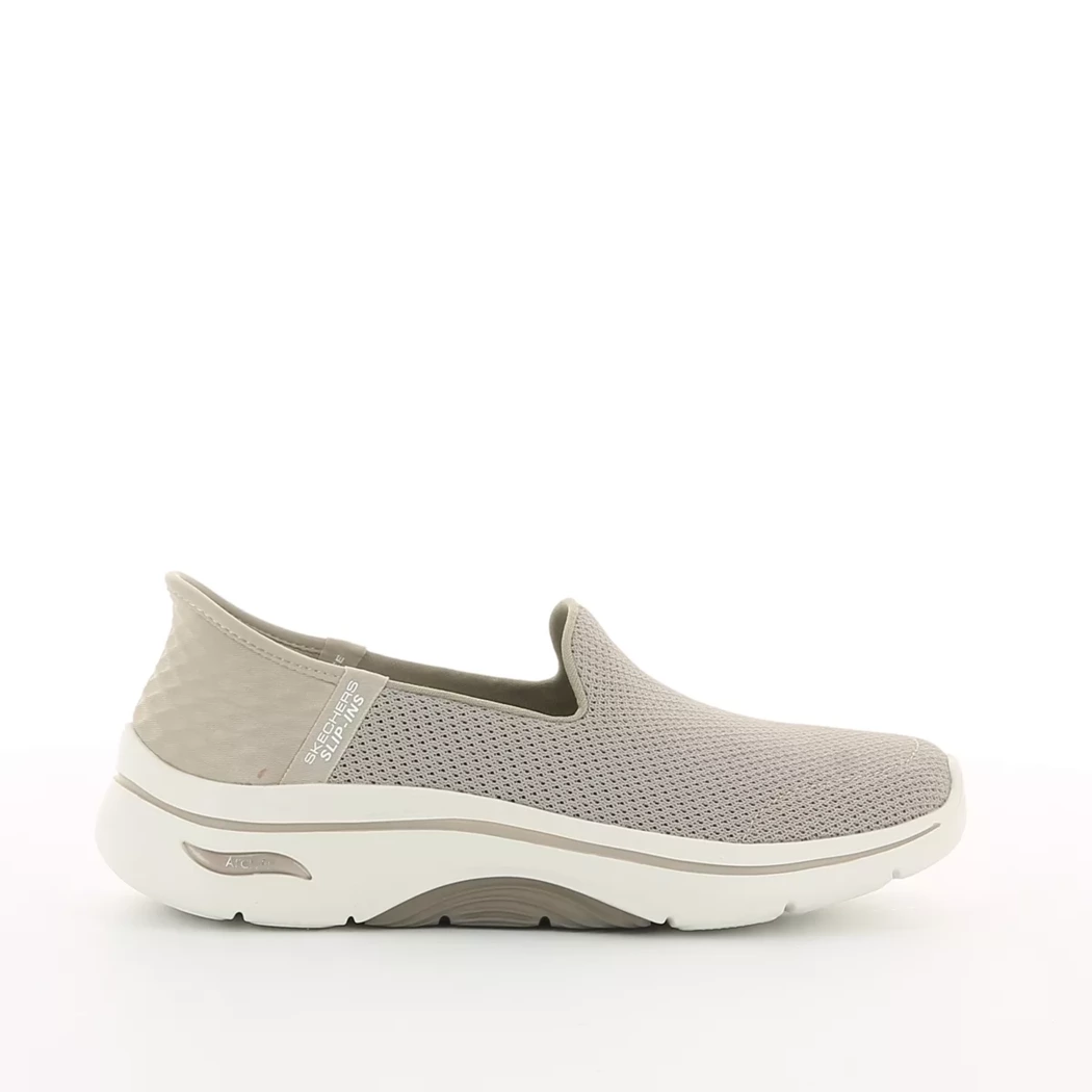 Image (2) de la chaussures Skechers - Mocassins Taupe en Textile
