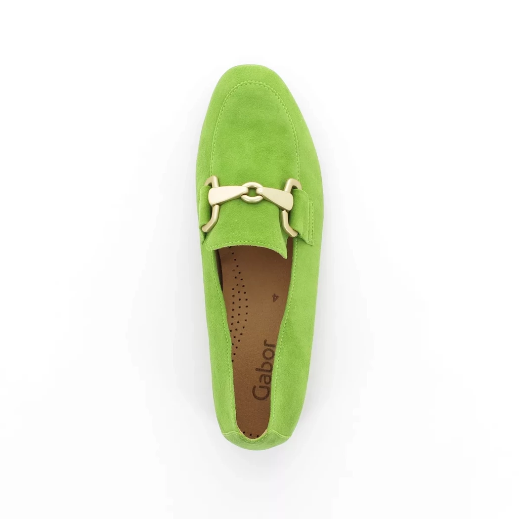 Image (6) de la chaussures Gabor - Mocassins Vert en Cuir nubuck