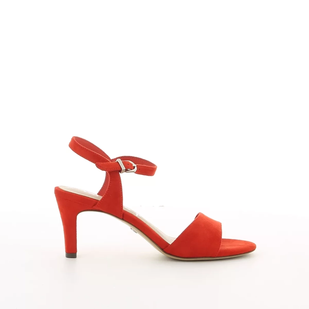 Image (2) de la chaussures Tamaris - Sandales et Nu-Pieds Rouge en Cuir synthétique