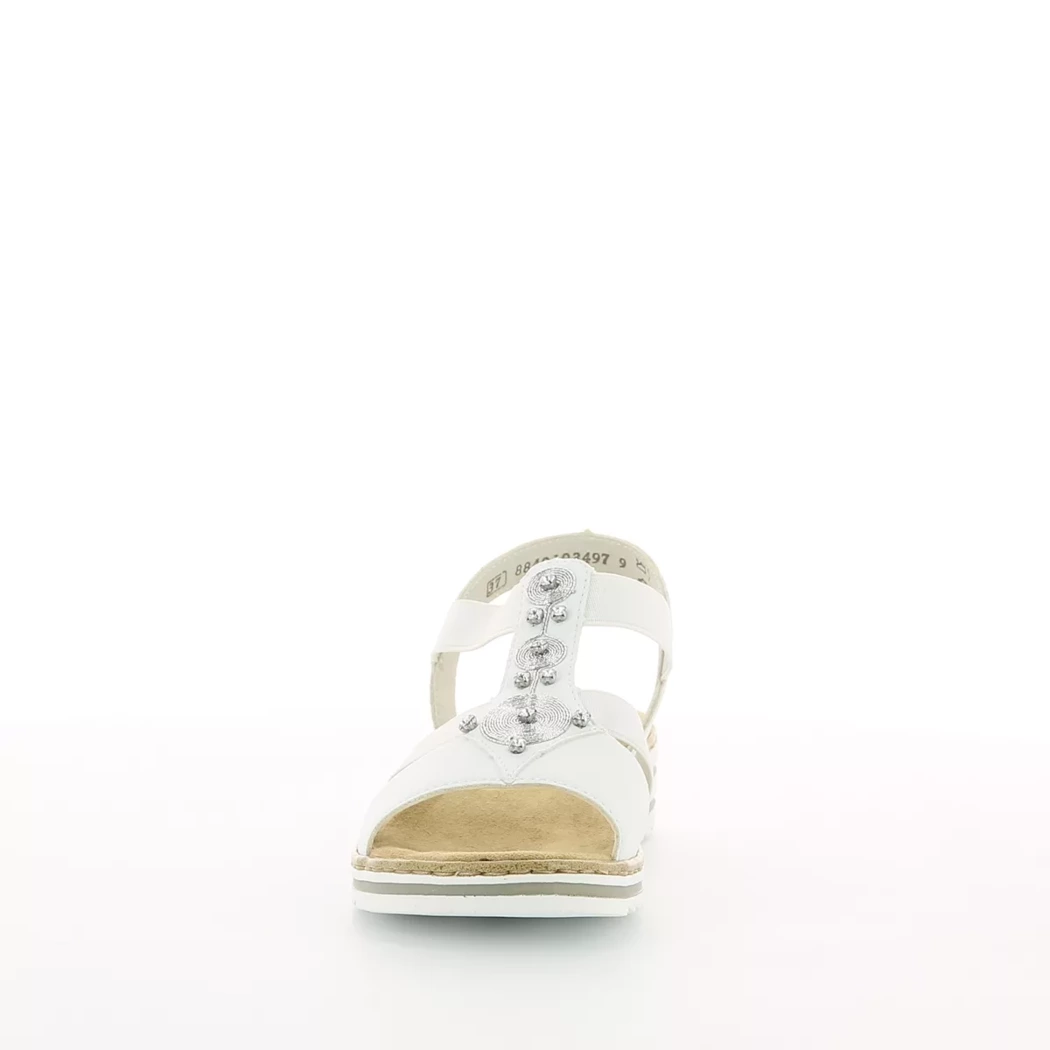 Image (5) de la chaussures Rieker - Sandales et Nu-Pieds Blanc en Cuir