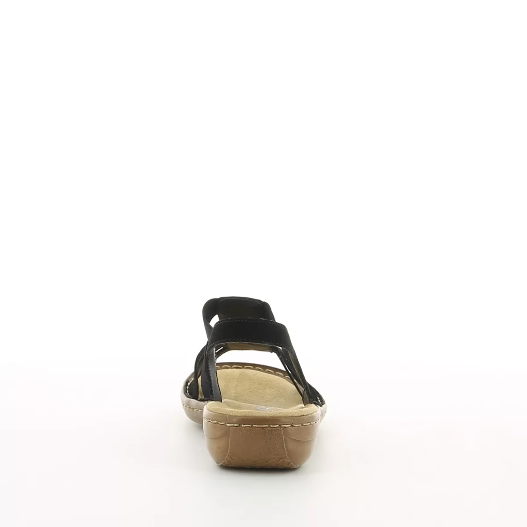 Image (3) de la chaussures Rieker - Sandales et Nu-Pieds Noir en Cuir nubuck