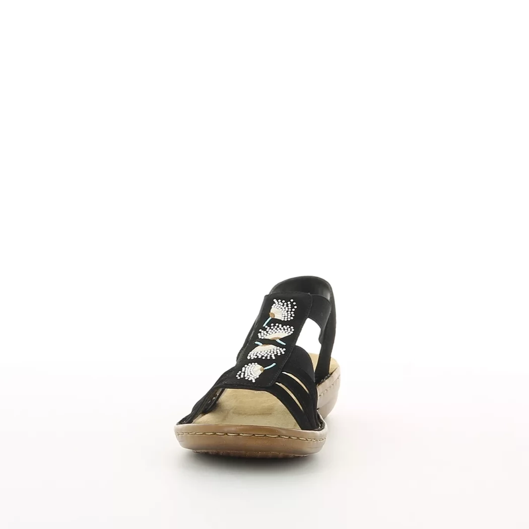Image (5) de la chaussures Rieker - Sandales et Nu-Pieds Noir en Cuir nubuck