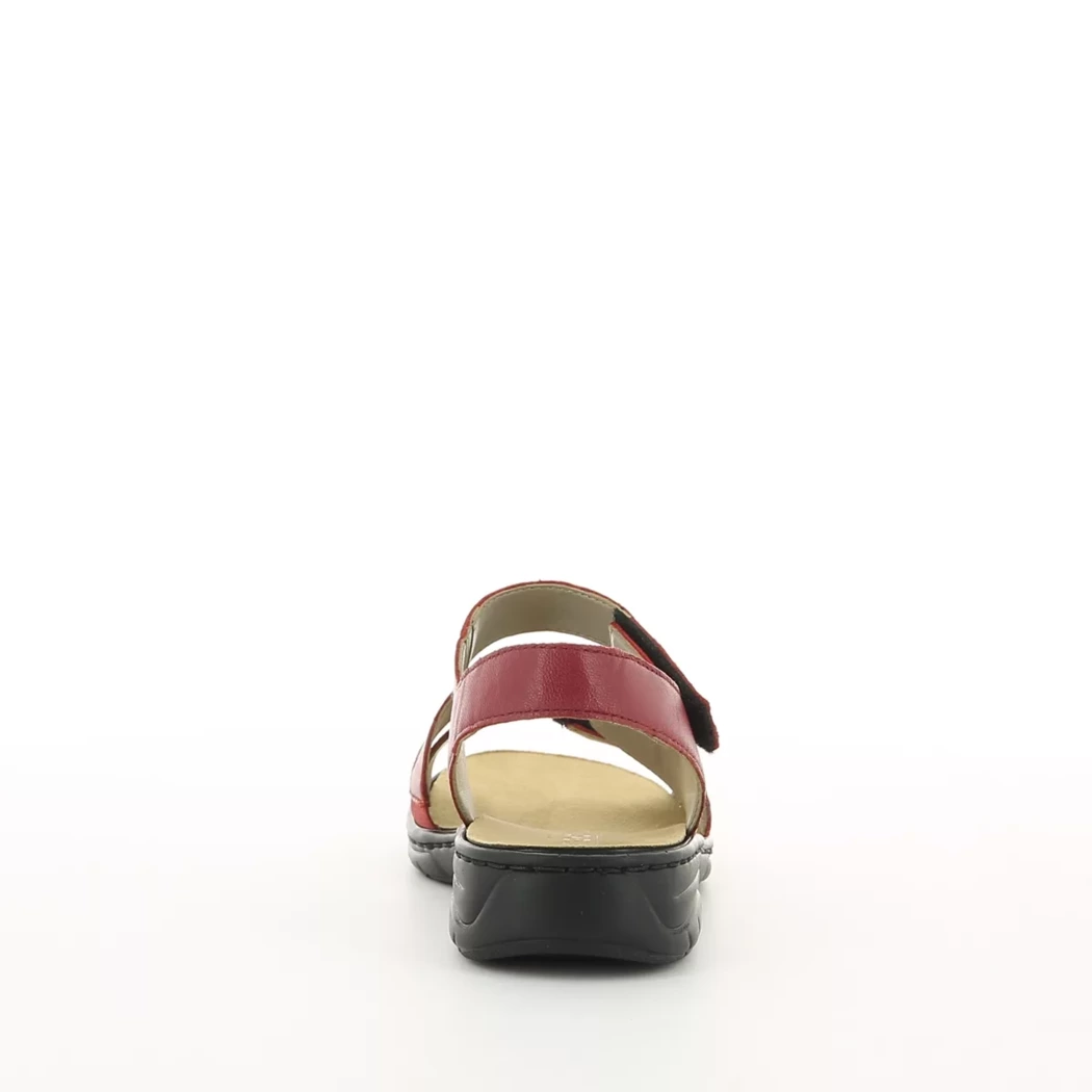 Image (3) de la chaussures Rieker - Sandales et Nu-Pieds Rouge en Cuir
