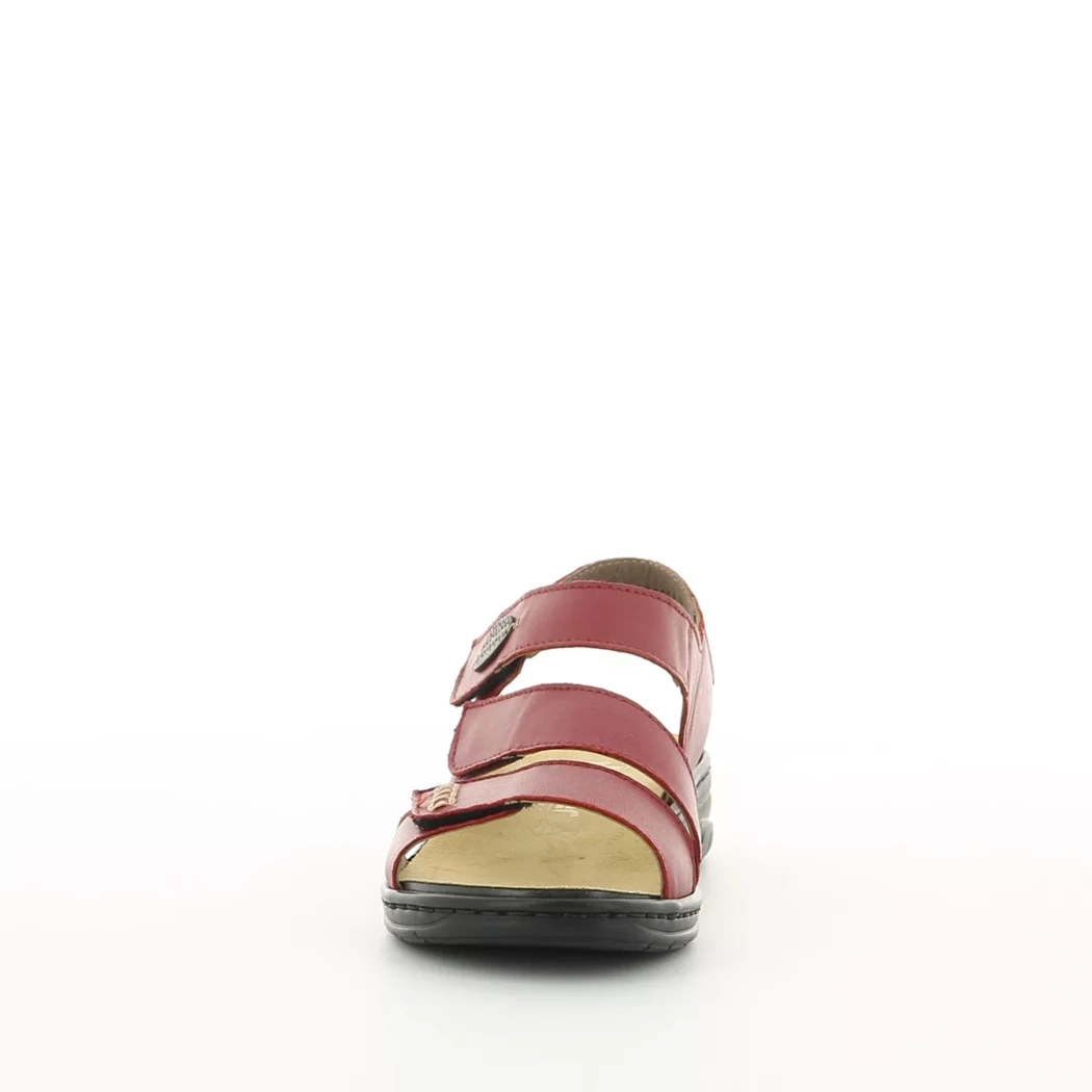 Image (5) de la chaussures Rieker - Sandales et Nu-Pieds Rouge en Cuir