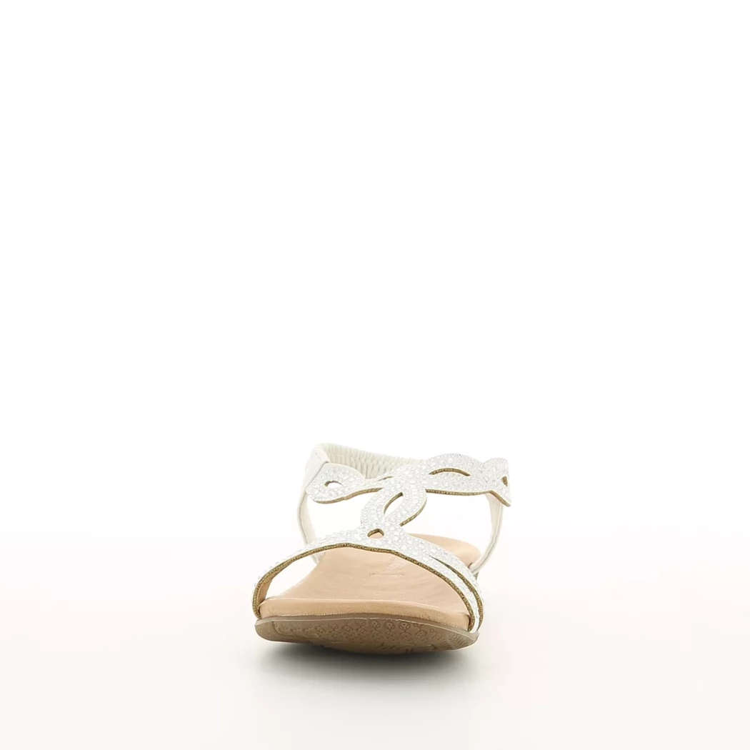 Image (5) de la chaussures Jane Klain - Sandales et Nu-Pieds Blanc en Textile