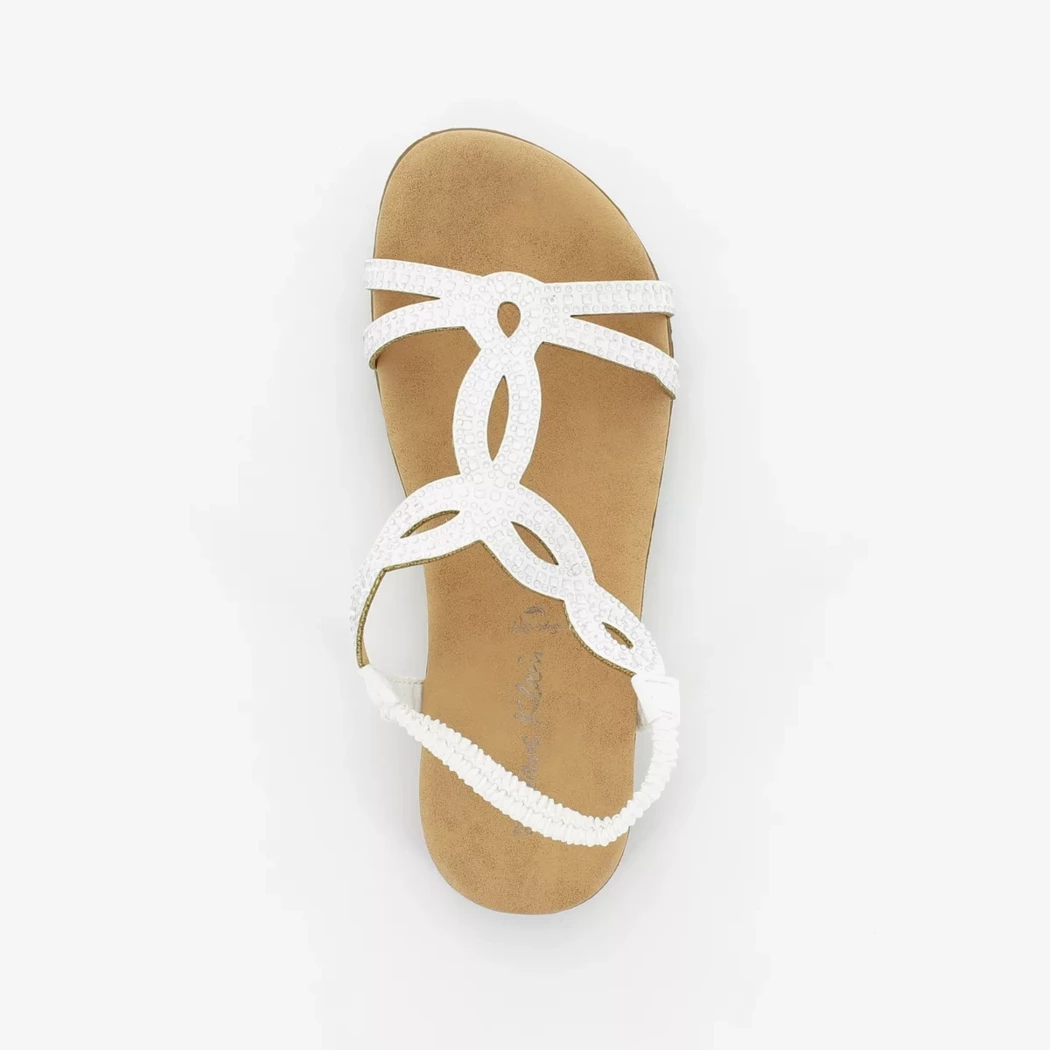 Image (6) de la chaussures Jane Klain - Sandales et Nu-Pieds Blanc en Textile