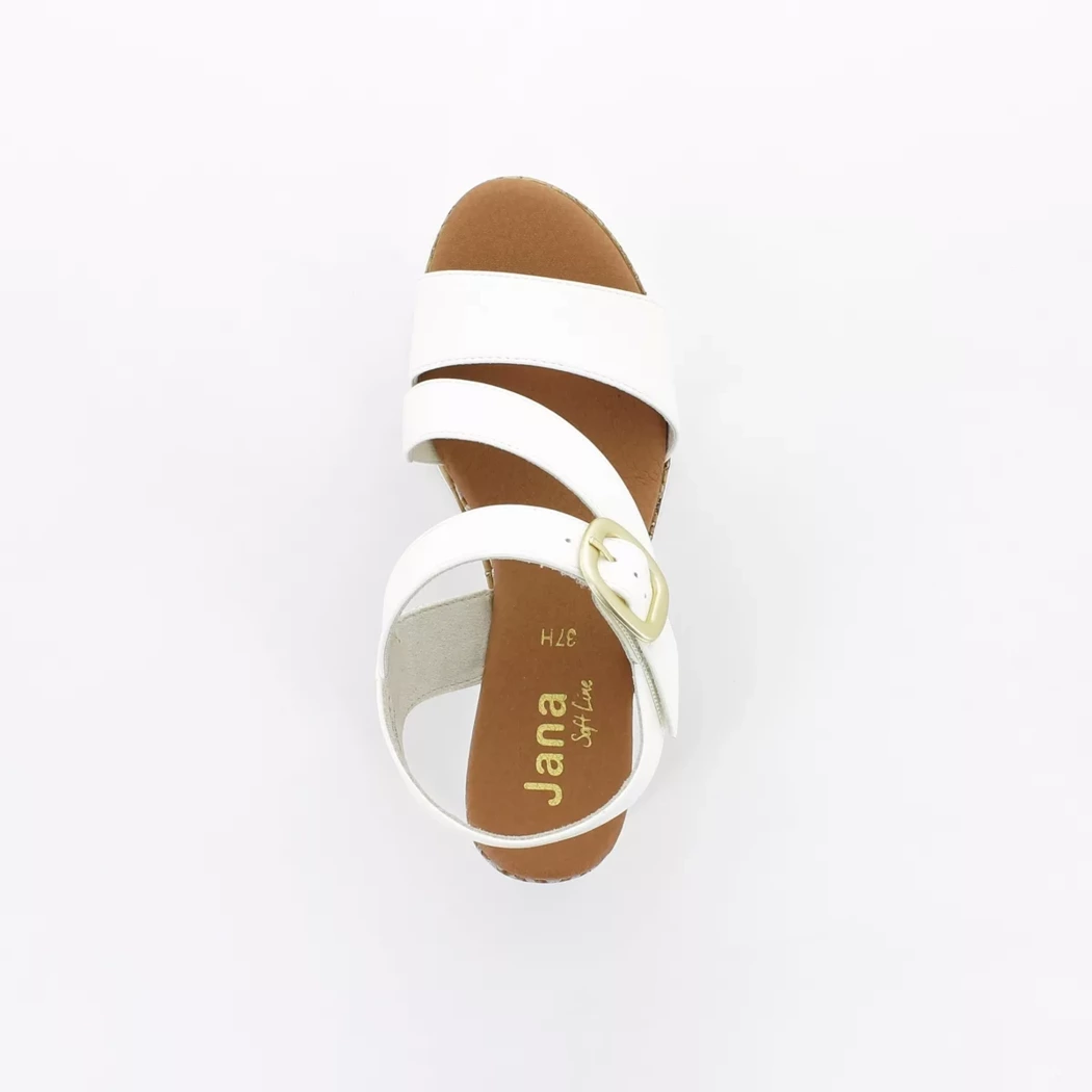 Image (6) de la chaussures Jana - Sandales et Nu-Pieds Blanc en Cuir synthétique