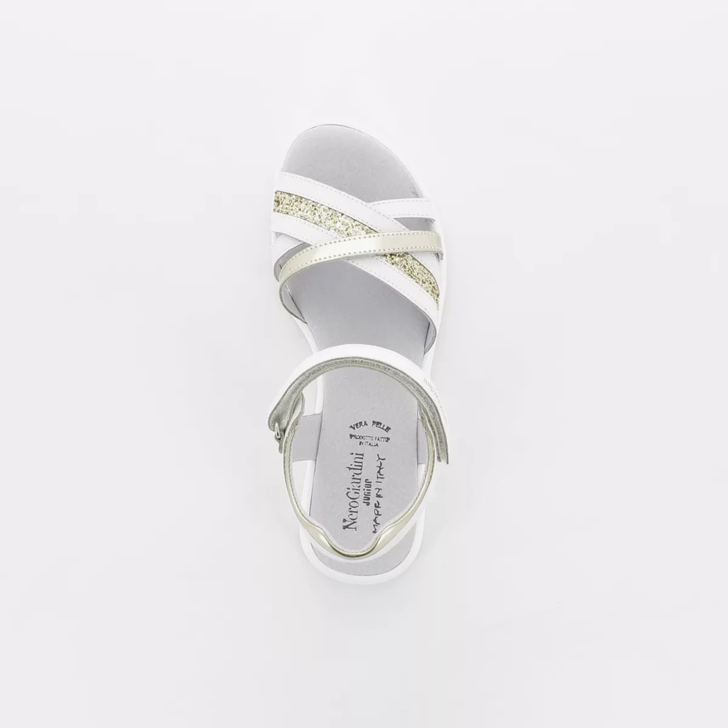 Image (6) de la chaussures Nero Giardini Junior - Sandales et Nu-Pieds Blanc en Cuir synthétique