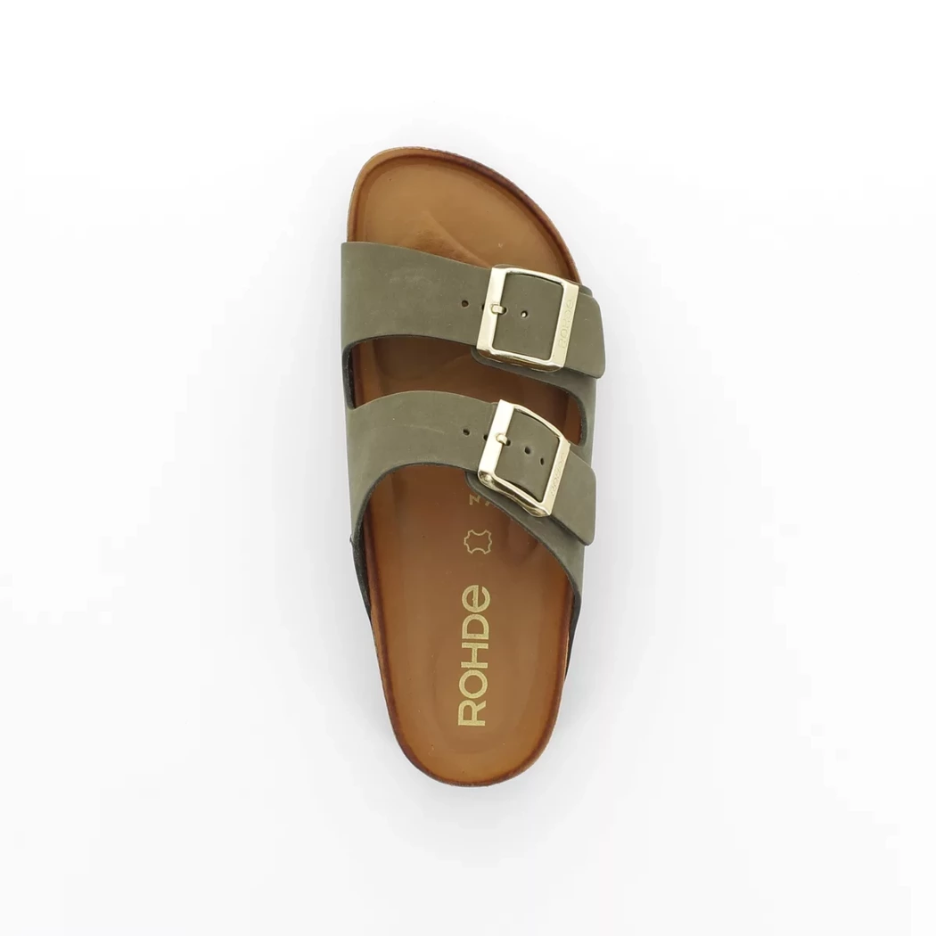 Image (6) de la chaussures Rohde - Mules et Sabots Vert en Cuir nubuck